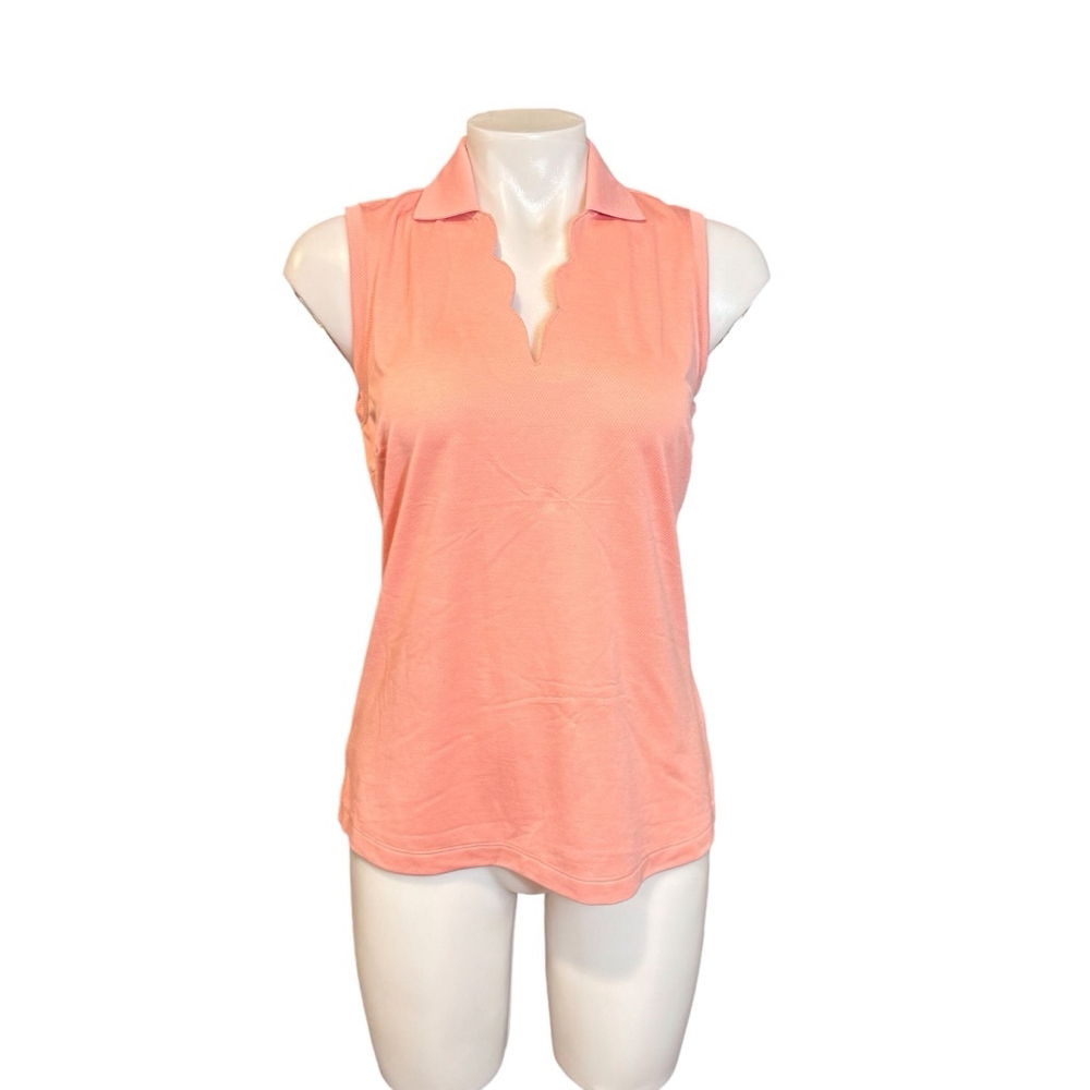 Women's Walter Hagen Pink Sleeveless Polo Shirt Size M - Picture 2 of 4